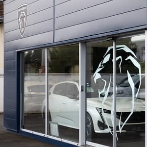 Vitrophanie logo Peugeot-80