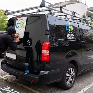 flocage utilitaire de la société energy solution à lyon-3