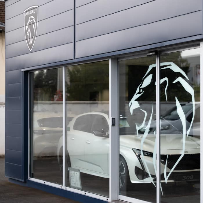 Vitrophanie logo Peugeot-80